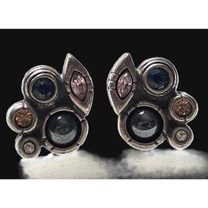 Patricia Locke Multicolor Crystal Post Earrings